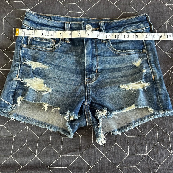AE Ne(x)t Level High rise Denim Short Short sz 6 - Picture 6 of 15